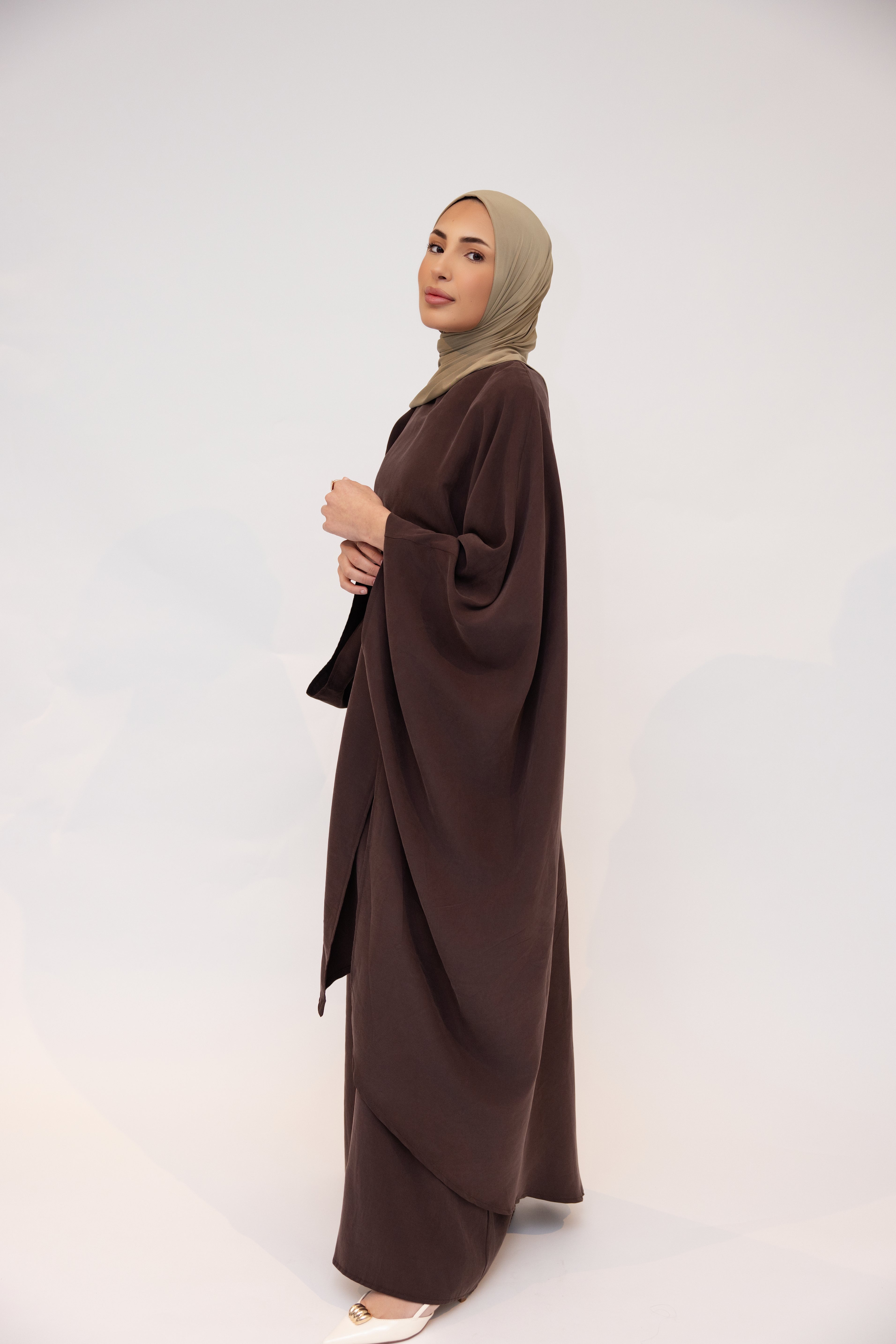 THE DRAPED TWO PIECE SET CHESTNUT