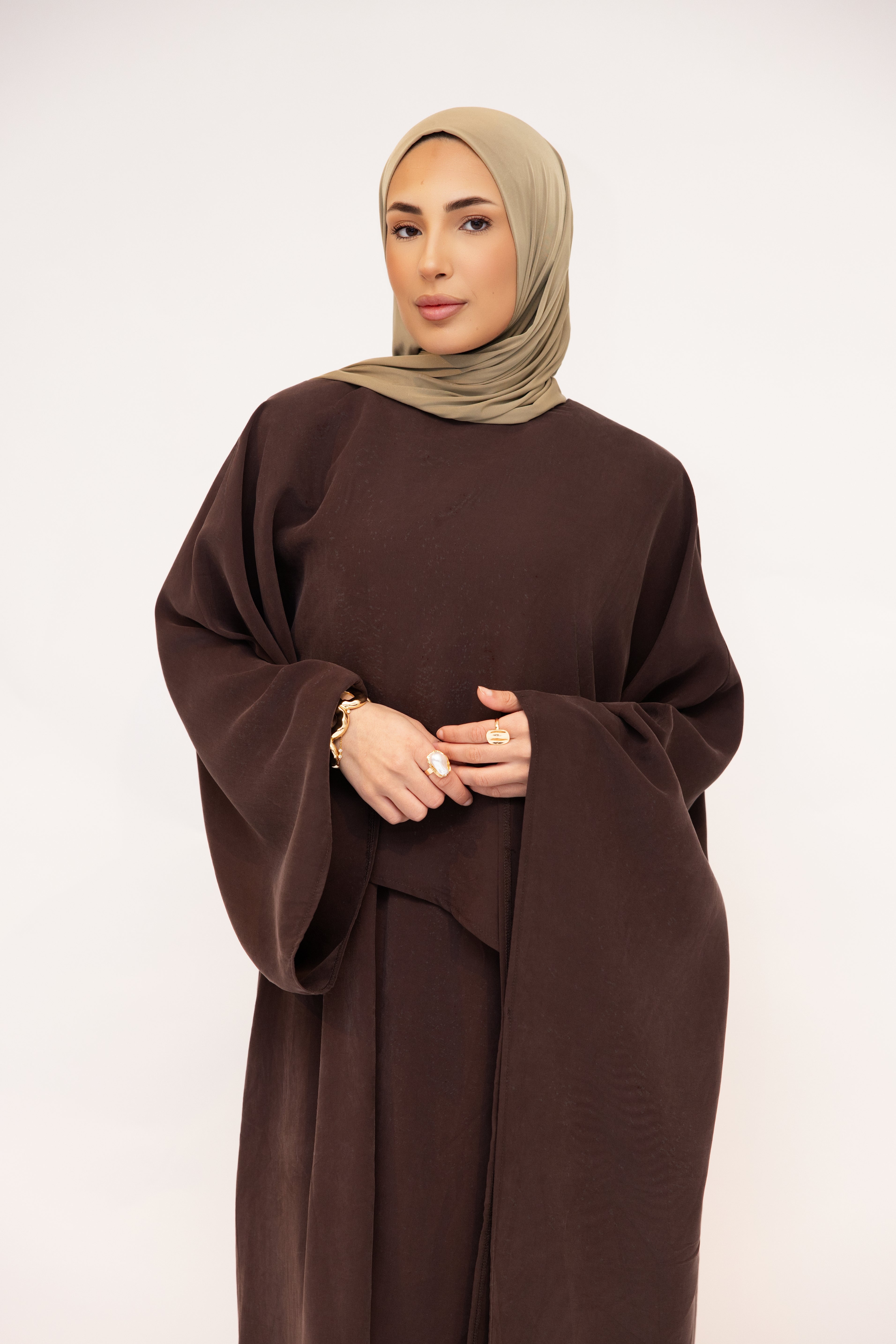 THE DRAPED TWO PIECE SET CHESTNUT