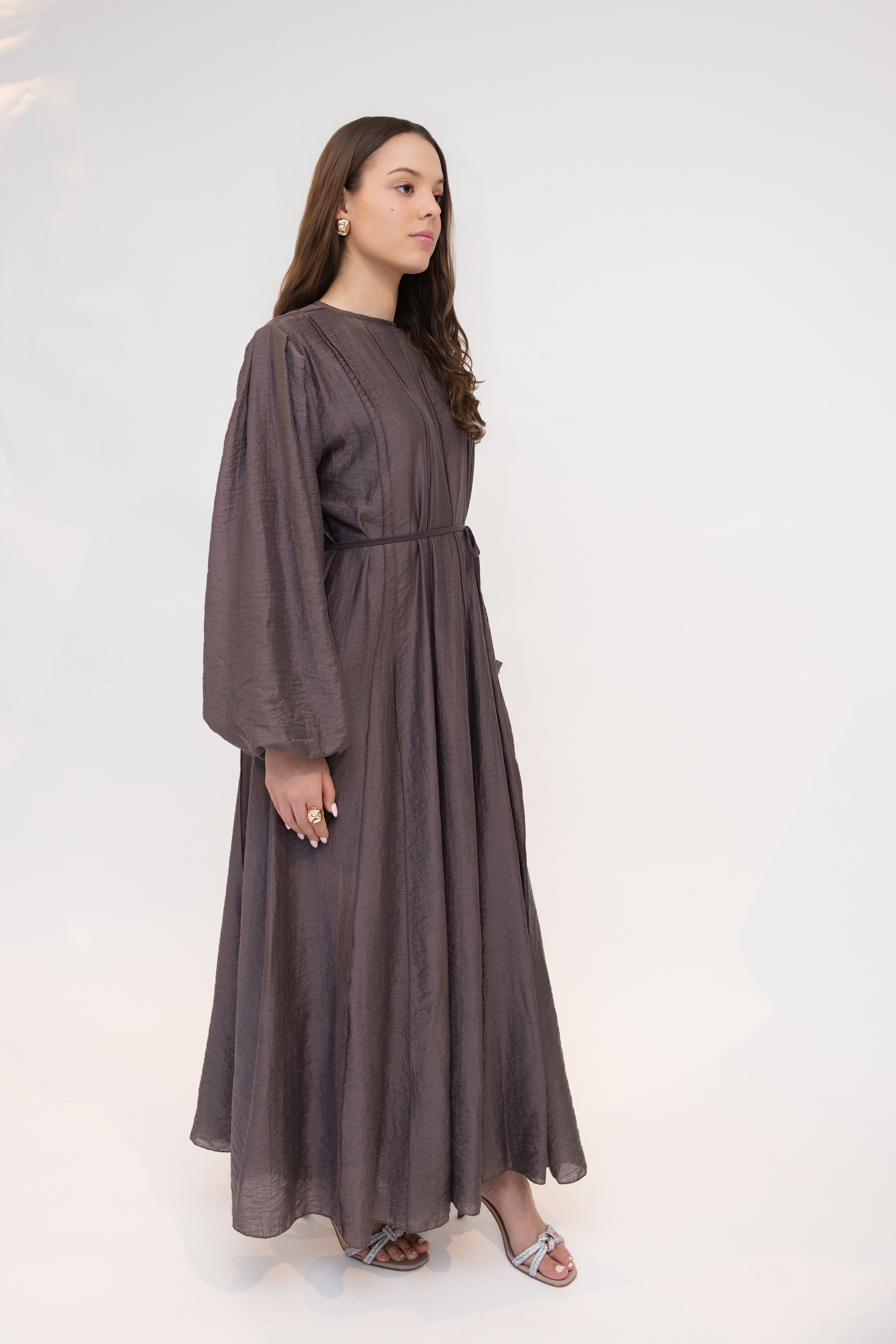 FLOWY MAXI DRESS ASH BROWN – Lunja the label FLOWY MAXI DRESS ASH BROWN – Lunja the label