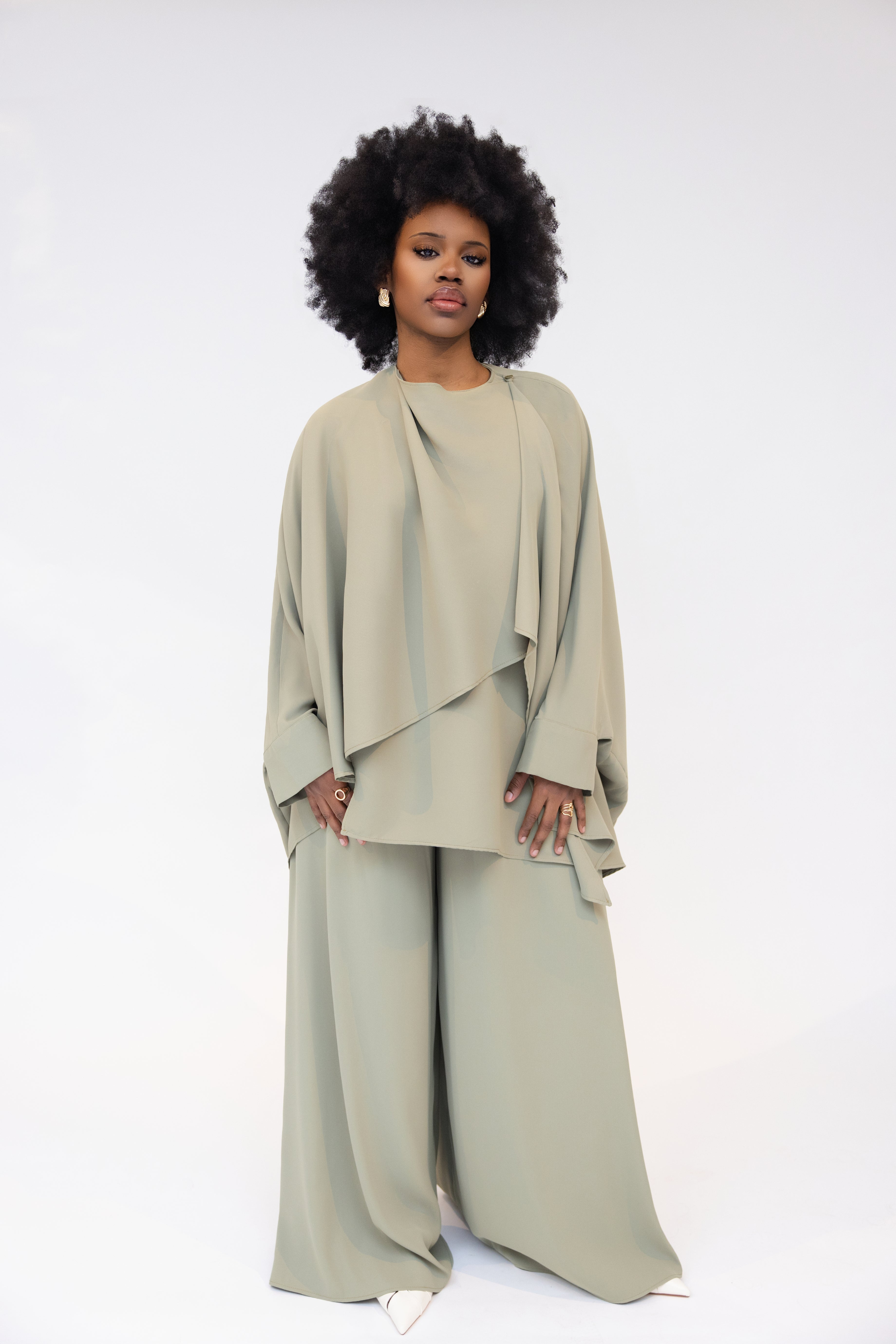 LAYERED TWO PIECE SET MATCHA