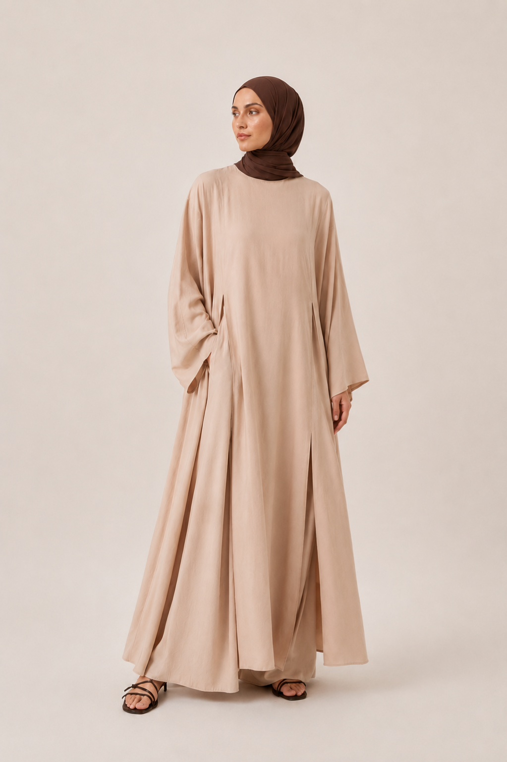 SPLIT ABAYA SET VANILLA