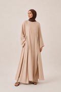 SPLIT ABAYA SET VANILLA