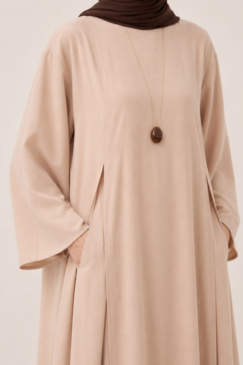 SPLIT ABAYA SET VANILLA